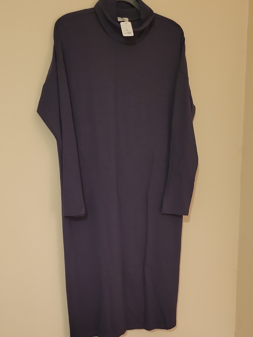 Women’s Grey Long Sleeve Turtleneck Dress